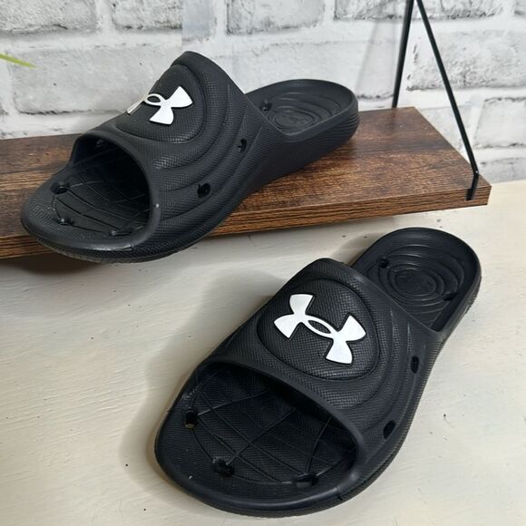 Under Armour Mens Sandals Slides Size 8 - Picture 2 of 6